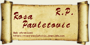 Rosa Pavletović vizit kartica